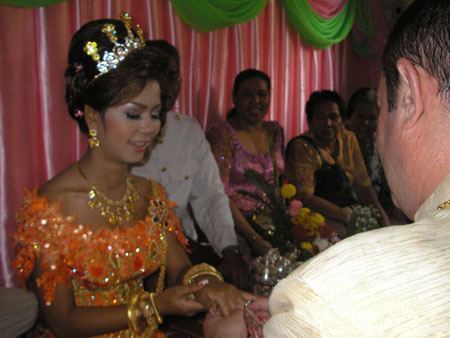 The placing of the ring