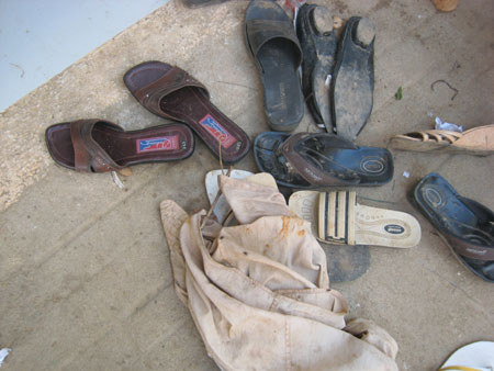 A pile of shoes